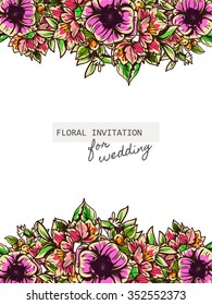 Abstract flower background with place for your text