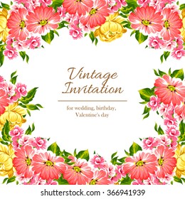 Abstract flower background with place for your text