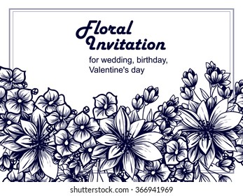 Abstract flower background with place for your text
