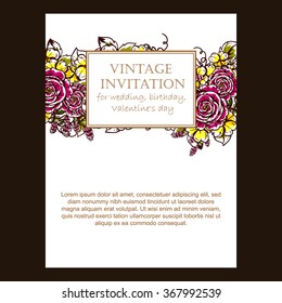 Abstract flower background with place for your text