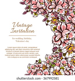 Abstract flower background with place for your text