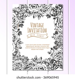 Abstract flower background with place for your text