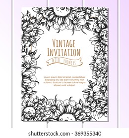 Abstract flower background with place for your text