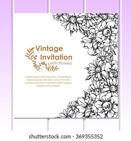 Abstract flower background with place for your text