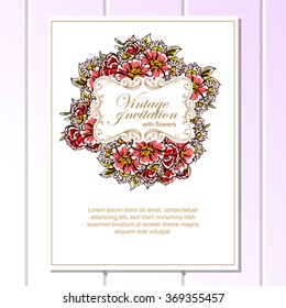 Abstract flower background with place for your text