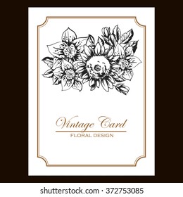 Abstract flower background with place for your text