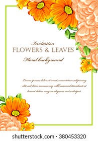 Abstract flower background with place for your text