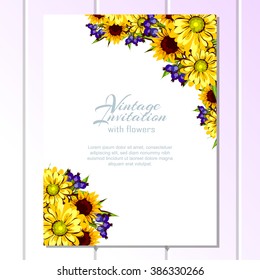 Abstract flower background with place for your text