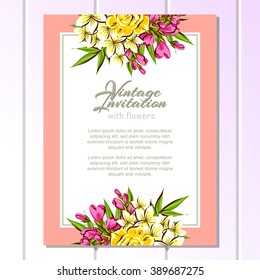 Abstract flower background with place for your text