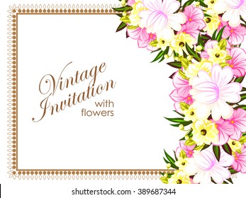 Abstract flower background with place for your text