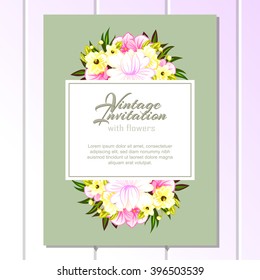 Abstract flower background with place for your text
