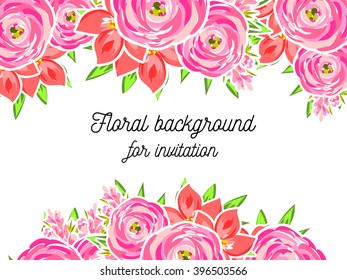 Abstract flower background with place for your text