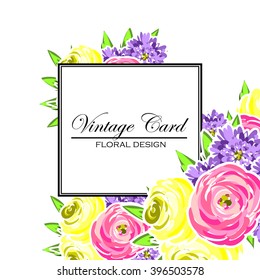 Abstract flower background with place for your text