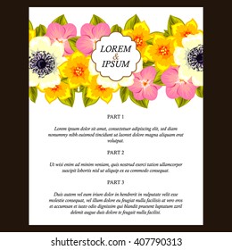 Abstract flower background with place for your text