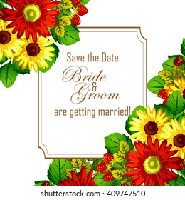 Abstract flower background with place for your text