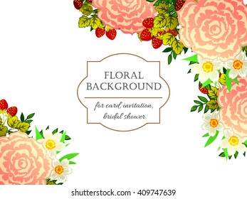 Abstract flower background with place for your text