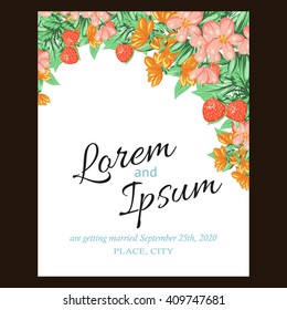 Abstract flower background with place for your text