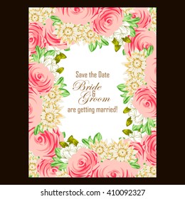 Abstract flower background with place for your text