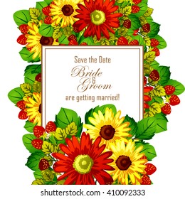 Abstract flower background with place for your text