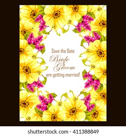 Abstract flower background with place for your text

