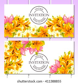 Abstract flower background with place for your text
