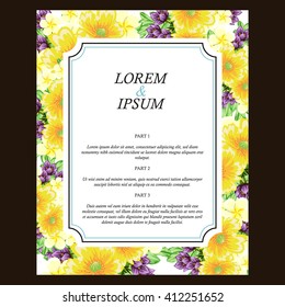 Abstract flower background with place for your text