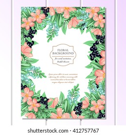 Abstract flower background with place for your text
