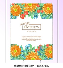 Abstract flower background with place for your text