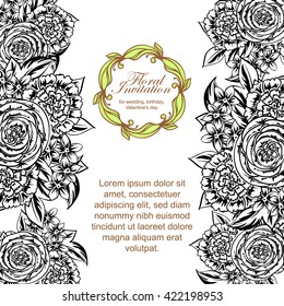 Abstract flower background with place for your text