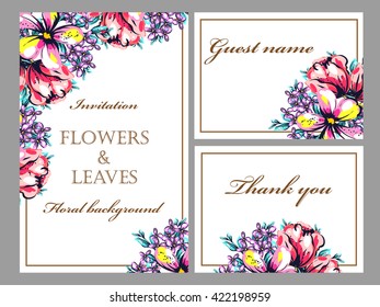 Abstract flower background with place for your text