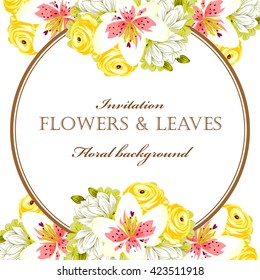 Abstract flower background with place for your text
