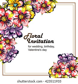 Abstract flower background with place for your text