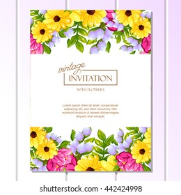Abstract flower background with place for your text