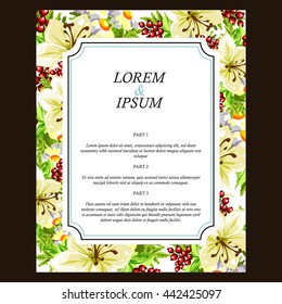 Abstract flower background with place for your text