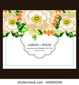 Abstract flower background with place for your text