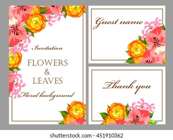 Abstract flower background with place for your text