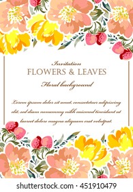 Abstract flower background with place for your text