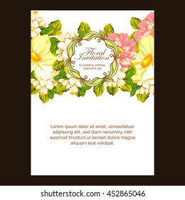 Abstract flower background with place for your text