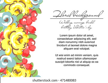 Abstract flower background with place for your text