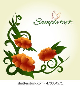Abstract flower background with place for your text