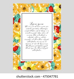 Abstract flower background with place for your text