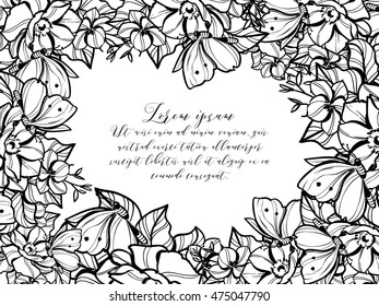 Abstract flower background with place for your text