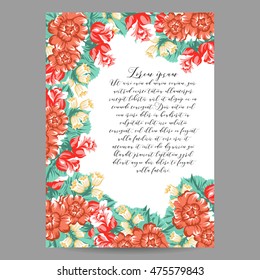 Abstract flower background with place for your text