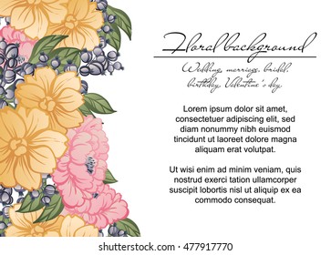 Abstract flower background with place for your text