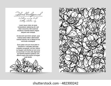 Abstract flower background with place for your text
