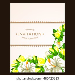 Abstract flower background with place for your text