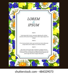 Abstract flower background with place for your text