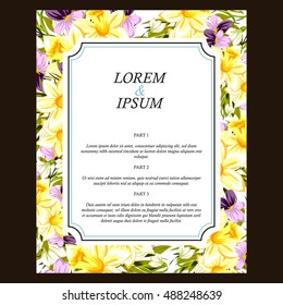 Abstract flower background with place for your text