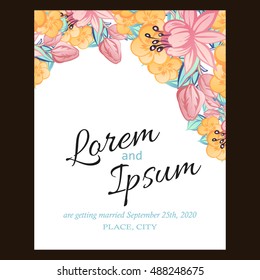 Abstract flower background with place for your text