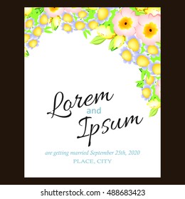 Abstract flower background with place for your text